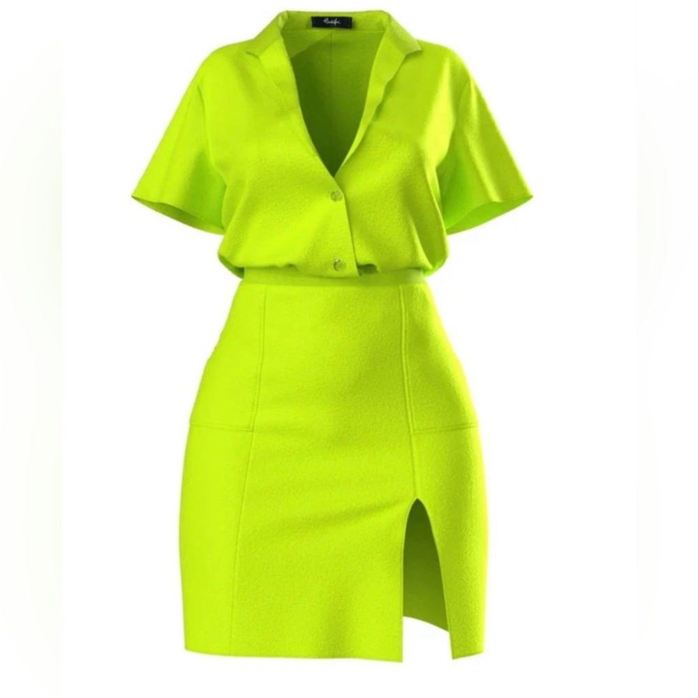Hanifa Lime Green Coord USED